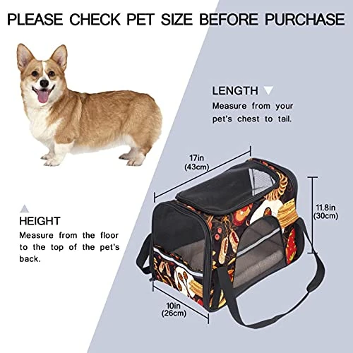 Pet Carrier Russian Doll Cuisine Food Pattern Soft-Sided Pet Travel Carriers For Cats,Dogs Puppy Comfort Portable Foldable Pet Bag Airline Approved 4 Pet Carrier Russian Doll Cuisine Food Pattern Soft-Sided Pet Travel Carriers For Cats,Dogs Puppy Comfort Portable Foldable Pet Bag Airline Approved - Image 2