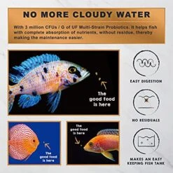 Ultra Fresh Tropical Fish Food, Wild Sword Prawn, Natural Color Enhancement, Slow Sinking Pellet For Discus, Angelfish, Medium Sized Cichlids And Fish, Tropical Excellent Bits 4.6 Oz 11 Ultra Fresh Tropical Fish Food, Wild Sword Prawn, Natural Color Enhancement, Slow Sinking Pellet For Discus, Angelfish, Medium Sized Cichlids And Fish, Tropical Excellent Bits 4.6 Oz -Zoo Shop 51tEYpuvfTL