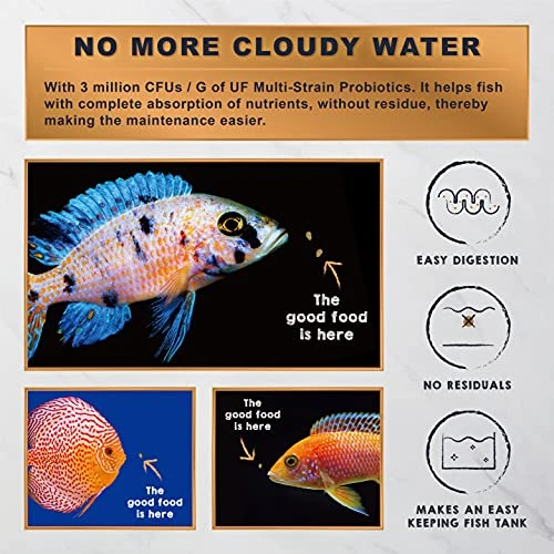 Ultra Fresh Tropical Fish Food, Wild Sword Prawn, Natural Color Enhancement, Slow Sinking Pellet For Discus, Angelfish, Medium Sized Cichlids And Fish, Tropical Excellent Bits 4.6 Oz 6 Ultra Fresh Tropical Fish Food, Wild Sword Prawn, Natural Color Enhancement, Slow Sinking Pellet For Discus, Angelfish, Medium Sized Cichlids And Fish, Tropical Excellent Bits 4.6 Oz - Image 4