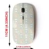 2.4G Wireless Mouse With Cute Pattern Design For All Laptops And Desktops With Nano Receiver - Cute Dogs Cats Pet Food