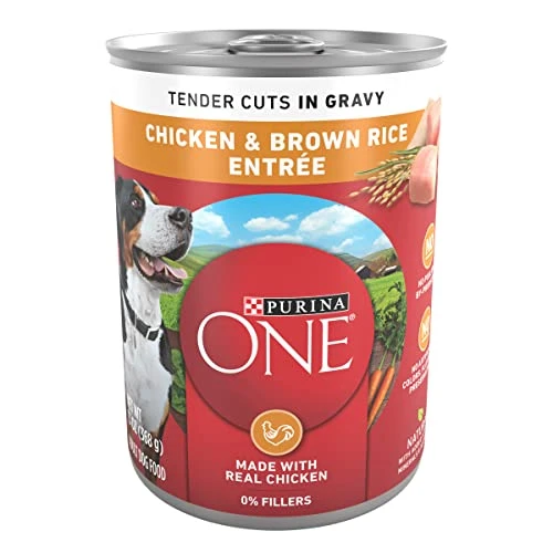 Purina ONE Tender Cuts In Wet Dog Food Gravy Chicken And Brown Rice Entree - (12) 13 Oz. Cans 3 Purina ONE Tender Cuts In Wet Dog Food Gravy Chicken And Brown Rice Entree - (12) 13 Oz. Cans