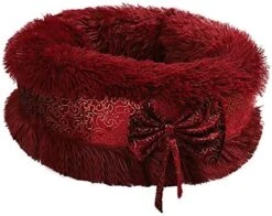 Watonic Dog Bed Cat Bed Comfortable Plush Kennel Dogs Pet Litter Deep Sleep Cat Litter Sleeping Bed Bow Lace Noble Elegant Wedding (Gray,15.76inch) 10 Watonic Dog Bed Cat Bed Comfortable Plush Kennel Dogs Pet Litter Deep Sleep Cat Litter Sleeping Bed Bow Lace Noble Elegant Wedding (Gray,15.76inch) -Zoo Shop 51tQauqJ1SL. AC