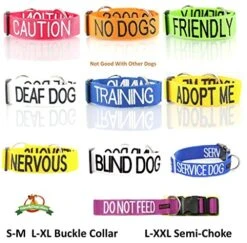 DO NOT Feed (Dog Is On A Diet/Has Food Allergies) Purple Colour Coded S-M L-XL Dog Collars Prevents Accidents By Warning Others Of Your Dog In Advance (L-XL) -Zoo Shop 51tRHZ86FhL