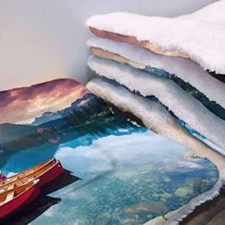 GENERIC Yellow Machine Washable Warm Mattress For Dogs And Cats Breakfast Food Cartoon Like Image Mat Double Layer Washable For Dog Bed, Couch, Sofa, Car Fast Food Dessert 25" X 35" -Zoo Shop 51tV3NNU2oL. AC