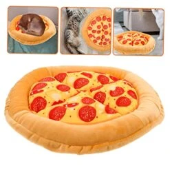 Balacoo Cat Beds 4pcs Cat Nest Outdoor Mattress Outdoor+mats Indoor+mat Cat Beds For Outdoor Cats Pizza Pet Bed Cloth Warming Cat Bed Indoor Cat Kennel Small Cat Bed Winter