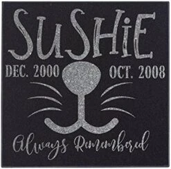 Personalized Pet Memorial Stone - Granite Dog Grave Marker | 6x6 |Sympathy Poem, Loss Of Dog Gift, Indoor - Outdoor Tombstone Headstone - Cat Grave Marker W/Pet Name #S10 -Zoo Shop 51u0BgMlY4L. AC 1