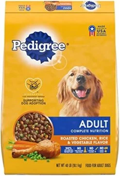 Pedigree Complete Nutrition Adult Dry Dog Food Roasted Chicken, Rice & Vegetable Flavor Dog Kibble, 40 Lb. Bag -Zoo Shop 51u1s64SvcL. AC