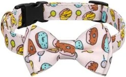 Gyapet Dog Collar For Large Dogs Medium Bowtie Detachable Adjustable Cute Cartoon Quick Release Snap Pizza L -Zoo Shop 51u5ivXndL. AC 1