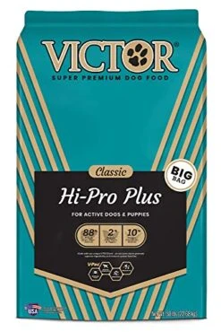 VICTOR Super Premium Dog Food – Hi-Pro Plus Dry Dog Food – 30% Protein, Gluten Free - For High Energy And Active Dogs & Puppies, 50lbs