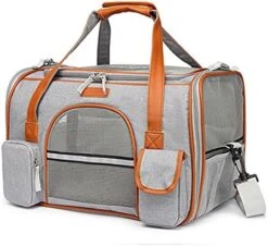 L Cloud Pet Portable Backpack, Pet Travel Carrier, Foldable Cat Carrier Transport Bag With Breathable Net And Food Bag, Multifunctional Pet Carrier Bag -Zoo Shop 51uBGpQ5SRS. AC