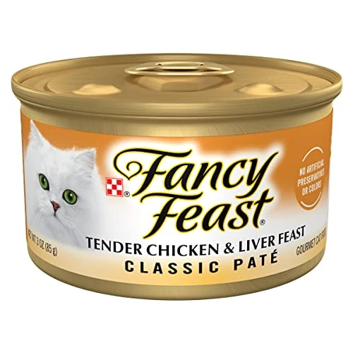 Purina Fancy Feast Classic Grain Free Wet Cat Food Pate - (24) 3 Oz. Cans 3 Purina Fancy Feast Classic Grain Free Wet Cat Food Pate - (24) 3 Oz. Cans