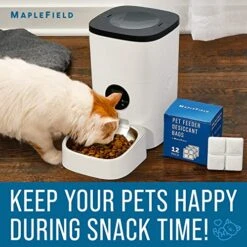 Maplefield [12 Pack] Pet Feeder Desiccant Bags For Petlibro Automatic Pet Feeders - Pet Food Storage - Keeps Dog & Cat Food Dry And Removes Moisture -Zoo Shop 51uU3r1sbCL