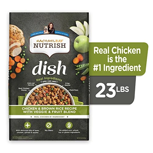 Rachael Ray Nutrish Dish Premium Dry Dog Food, Chicken & Brown Rice Recipe With Veggies & Fruit, 23 Pound Bag 5 Rachael Ray Nutrish Dish Premium Dry Dog Food, Chicken & Brown Rice Recipe With Veggies & Fruit, 23 Pound Bag - Image 3