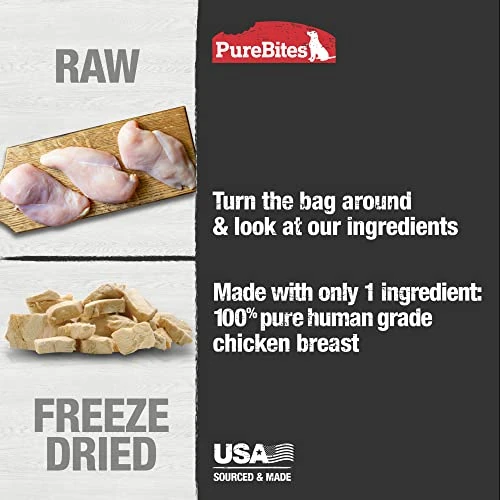 PureBites Freeze Dried RAW Chicken Breast Treats For Dogs, 8.6oz 5 PureBites Freeze Dried RAW Chicken Breast Treats For Dogs, 8.6oz - Image 3