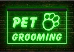 210003 Pet Grooming Dog Cat Shop Store Service Open Display LED Light Neon Sign (12" X 8", Green) -Zoo Shop 51ua6Nt9S L. AC 1