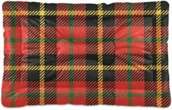 Ultra Soft Dog Cat Crate Bed Blanket-Retro Red Black And Yellow Plaid Fluffy Pet Bed All Season-Short Pile-Anti-Slip Pet Beds 24"x18" -Zoo Shop 51ublfc5zWL. AC