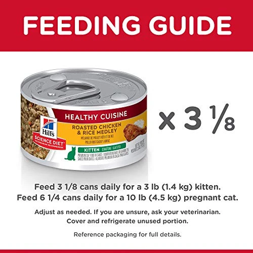 Hill's Science Diet Wet Cat Food, Kitten, Healthy Cuisine, Roasted Chicken & Rice Recipe, 2.8 Oz. Cans, 24-Pack 6 Hill's Science Diet Wet Cat Food, Kitten, Healthy Cuisine, Roasted Chicken & Rice Recipe, 2.8 Oz. Cans, 24-Pack - Image 4