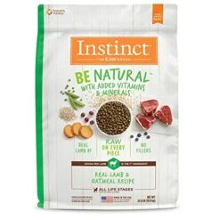 Instinct Be Natural Real Lamb & Oatmeal Recipe Natural Dry Dog Food, 24 Lb. Bag