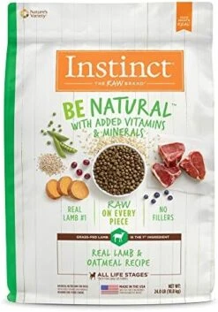 Instinct Be Natural Real Lamb & Oatmeal Recipe Natural Dry Dog Food, 24 Lb. Bag 27 Instinct Be Natural Real Lamb & Oatmeal Recipe Natural Dry Dog Food, 24 Lb. Bag -Zoo Shop 51uvDwgd3yL. AC