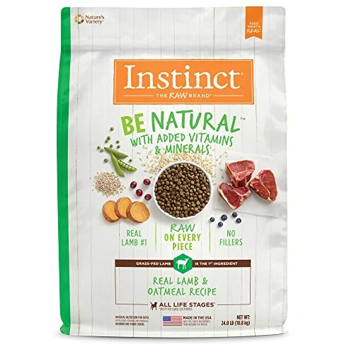 Instinct Be Natural Real Lamb & Oatmeal Recipe Natural Dry Dog Food, 24 Lb. Bag 3 Instinct Be Natural Real Lamb & Oatmeal Recipe Natural Dry Dog Food, 24 Lb. Bag