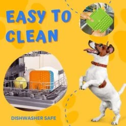 GENERIC Lick Mat For Dog And Cat, 2 Pack With Suction And Spatula, Anxiety And Boredom Relief, Great For Peanut Butter Blue, Orange -Zoo Shop 51uxpv5ZHBL