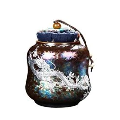 TEMKIN Handmade Vintage Color Ceramic Exquisite Artwork Pet Love Pet Ashes Storage Tank Aroma