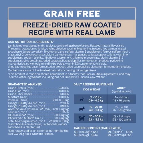 Canidae Pure Petite Premium Freeze-Dried Raw Coated Dog Food For Small Breeds, Real Lamb Recipe, 10 Lbs, Grain Free 7 Canidae Pure Petite Premium Freeze-Dried Raw Coated Dog Food For Small Breeds, Real Lamb Recipe, 10 Lbs, Grain Free - Image 5