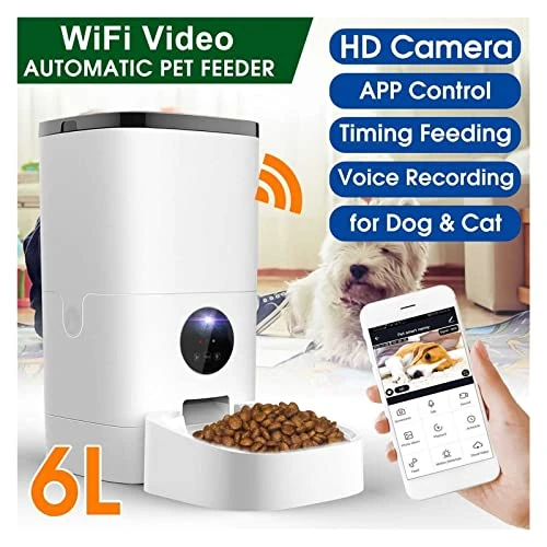 OLORES 6L Pet Automatic Feeder Cat Dog Food Dispenser Vedio Version Smart 5S Voice Recorder APP Control Timing Feeding With HD Camera 4 OLORES 6L Pet Automatic Feeder Cat Dog Food Dispenser Vedio Version Smart 5S Voice Recorder APP Control Timing Feeding With HD Camera - Image 2