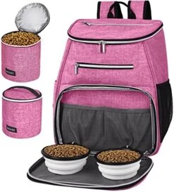 MEYELO Cat And Dog Travel Bag Backpack, Airline Approved Pet Supplies Backpack, Dog Travel Backpack With 2 Silicone Collapsible Bowls And 2 Food Baskets. -Zoo Shop 51vB6Rt4JfL. AC