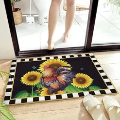 Cute Dog With Sunglasses Doormat Area Rug Non Slip Non-Shedding Absorbent Living Room Entryway Bedroom Floor Mat 24"x35", Anti-Skid Soft Fluffy Door Mat Indoor Home Decor, Pet Paws With Word Welcome -Zoo Shop 51vStbL72OS. AC 1