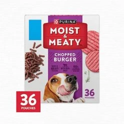 Purina Moist And Meaty Dog Food Chopped Burger Soft Dog Food Pouches - 36 Ct. Pouch -Zoo Shop 51vTjiL5mgL
