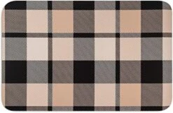 DogBuddy Dog Food Mat - Waterproof Dog Mat For Food And Water, Ultra Absorbent Dog Bowl Mat, Nonslip Pet Food Mat, Machine Washable Dog Feeding Mat, Dog Food Mats For Floors (Large, Checkered) -Zoo Shop 51vTvWAraL. AC 1