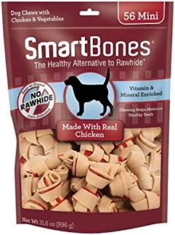 SmartBones Mini Bones With Real Chicken 56 Count, Rawhide-Free Chews For Dogs, SBC-00458 -Zoo Shop 51vUxYR4TCL. AC