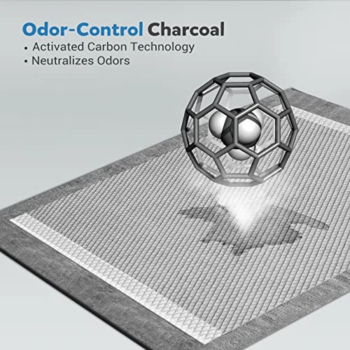 MIZOK Pee Pads For Dogs Large 28x34 Inches, Charcoal Puppy Pads New & Improved Odor-Control Absorbs Up To 8 Cups Of Urine Dog Pee Pads, 6-Layer Leak-Proof Wee Wee Pads For Dogs (40 Counts) 4 MIZOK Pee Pads For Dogs Large 28x34 Inches, Charcoal Puppy Pads New & Improved Odor-Control Absorbs Up To 8 Cups Of Urine Dog Pee Pads, 6-Layer Leak-Proof Wee Wee Pads For Dogs (40 Counts) - Image 2