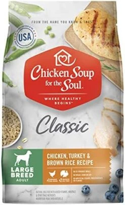 Chicken Soup For The Soul Small Bites Dog Food, Chicken, Turkey & Brown Rice Recipe, 4.5 Lb. Bag | Soy Free, Corn Free, Wheat Free | Dry Dog Food Made With Real Ingredients -Zoo Shop 51vanXFF7L. AC