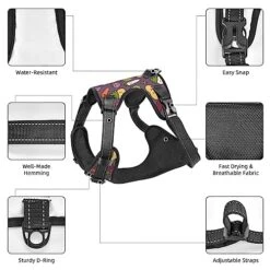 Cartoon Vegetable Food No Pull Dog Harness For Large Dogs No Pull Dog Leash, Adjustable Large Dog Harness Reflective Dog Vest Harness, Easy Walk Dog Harness For Medium Dogs No Pull Pet Harness -Zoo Shop 51vekma6RYL
