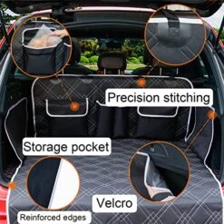 Aiuuee Dog Cargo Liner For SUV, Waterproof Car Dog Cover Back Seat With Storage Pockets, Oxford Floor Mat For Dogs Cats Washable Durable Pet Cargo Cover Liner With Bumper Flap Protector -Zoo Shop 51vkmRRLoxL