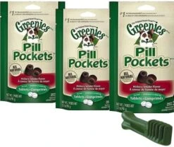Greenies Bundle Pack Pill Pocket Tablet For Dogs (3 Pack) Flavored Dog Treats (90 Tablets) Bundle With 1 Dental Chew (Variety Bundle) -Zoo Shop 51vpHyHFylL. AC