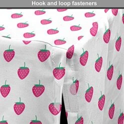 Lunarable Strawberry Dog Crate Cover, Fruits Pattern Summer Food Lover Illustration, Easy To Use Pet Kennel Cover For Small Dogs Puppies Kittens, 18 Inch, Sea Green Magenta -Zoo Shop 51vrEwVv1zL