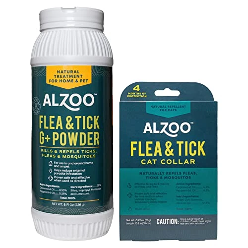 ALZOO Flea & Tick Cat Collar And Flea & Tick G+ Powder, 100% Plant-Based Active Ingredients 3 ALZOO Flea & Tick Cat Collar And Flea & Tick G+ Powder, 100% Plant-Based Active Ingredients