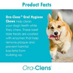 Ora-Clens Oral Hygiene Chews For Small Dogs - Cleans Teeth And Freshens Breathe - Coated With Enzymes - Prevents Plaque & Bacteria Build Up - 30 Chews -Zoo Shop 51w3A2Fr5QL