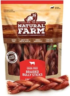 Natural Farm Braided Collagen Chews For Dogs (6 Inch, 10 Pack), Collagen Sticks, Natural Dog Chews, Long Lasting, For Small, Medium And Large Dogs, Odor-Free, Rawhide Alternative -Zoo Shop 51wCiVcFQAL. AC 1