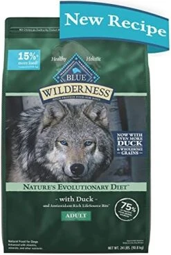 Blue Buffalo Wilderness High Protein Natural Adult Dry Dog Food Plus Wholesome Grains, Chicken 24 Lb Bag -Zoo Shop 51wFenN79rL. AC 1