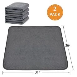 Washable Dog Pee Pads- 31x36 2Pack Reusable Whelping Pads, Absorb Dog Mats Non-Slip Puppy Training Pads For Whelping, Potty, Training, Playpen, Crate -Zoo Shop 51wKVloQyiL