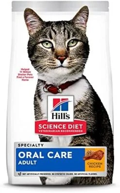Hill's Science Diet Dry Cat Food, Adult, Oral Care, Chicken Recipe, 7 Lb. Bag -Zoo Shop 51wM2rCWIFL. AC 1