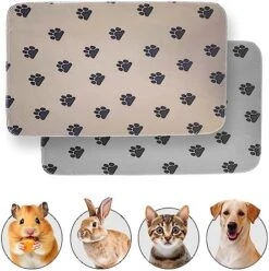 JT Pet Guinea Pig Cage Liner - Pack Of 4 Washable Pee Pads For Dogs, Smooth Fleece Guinea Pig Bedding For Cage & Crates, Reusable & Waterproof Puppy Pee Pads - 36x24 Inches, Plaid -Zoo Shop 51wNckkKSzL. AC