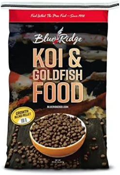 Blue Ridge Fish Food [2LB], Mini And 3/16" Floating Pellet, Koi And Goldfish Growth Formula Blend -Zoo Shop 51wSmeUWXhL. AC
