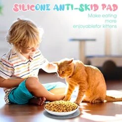 6 Pcs Whisker Fatigue Cat Bowl With 6 Pcs Silicone Anti Slip Mat, Ceramic Cat Food Plate, Cat Wet Food Bowl, Shallow Cat Food Dish For Feeding Kitten Small Pet Water, 6 Inch 13 6 Pcs Whisker Fatigue Cat Bowl With 6 Pcs Silicone Anti Slip Mat, Ceramic Cat Food Plate, Cat Wet Food Bowl, Shallow Cat Food Dish For Feeding Kitten Small Pet Water, 6 Inch -Zoo Shop 51wVXSzJM6L