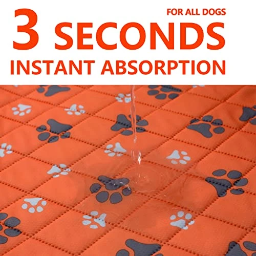 Lepark Washable Pee Pad For Dogs 2Pack Reusable Puppy Pads Pet Training Pads With Fast Absorbent Non-Slip And Waterproof(Orange,36x72) 6 Lepark Washable Pee Pad For Dogs 2Pack Reusable Puppy Pads Pet Training Pads With Fast Absorbent Non-Slip And Waterproof(Orange,36x72) - Image 4