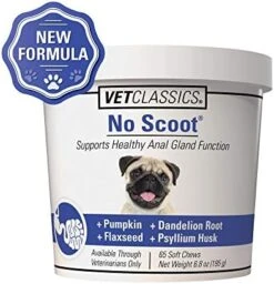 Vet Classics No Scoot Dog Supplements For Healthy Anal Gland Function – Support Normal Bowel Functions, Anal Glands – Increases Daily Fiber Intake For Dogs – 120 Soft Chews -Zoo Shop 51weQlTBu4L. AC